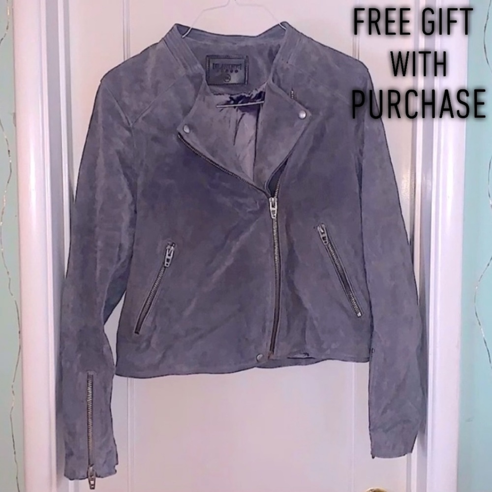 Genuine Suede Moto Jacket